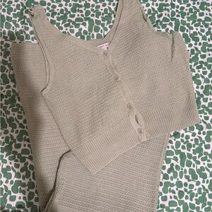 Sincerely Jules Sage Green Knit Jumpsuit